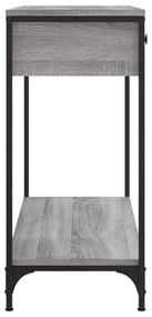 Mesa consola 75x34,5x75 cm derivados de madeira cinzento sonoma