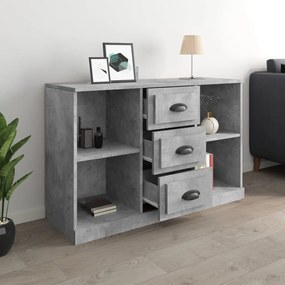 Aparador 104,5x35,5x67,5 cm derivados de madeira cinza cimento