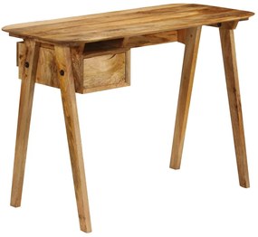 vidaXL Secretária 110x50x76 cm madeira de mangueira maciça