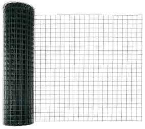 Cercas Europeias com 7 postes, 1,2 x 10 m, em aço galvanizado verde