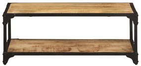 Mesa de centro 90x45x35 cm madeira de mangueira áspera maciça