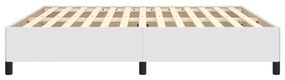 Estrutura de cama 180x200cm couro artificial branco