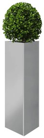 Vaso/floreira de jardim triangular 30x26x75 cm aço galvanizado