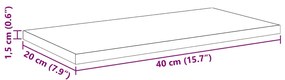 Placas de Estante - 4 pcs em Carvalho Preto, 40x20x1,5 cm, feitas de m