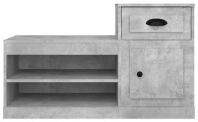 Sapateira 100x42x60 cm derivados de madeira cinzento cimento