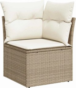 vidaXL Conjunto de Sofá de Jardim 12 pcs Bege Rattan Sintético