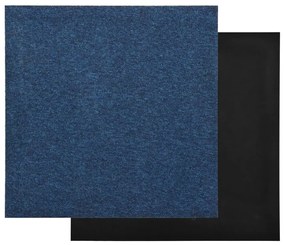 Ladrilhos carpete para pisos 20 pcs 5 m² 50x50 cm azul-escuro