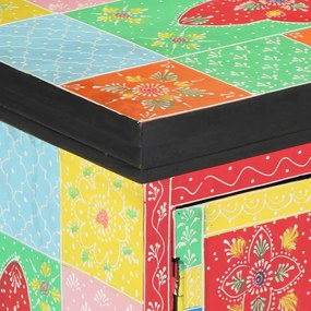 Armário de TV vidaXL Multicolorido 100x35x50 cm em Madeira Sólida de M