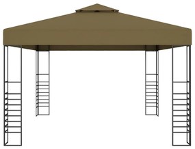Gazebo 3x4 m 180 g/m² cinza-acastanhado