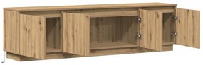 Gabinete de TV com LED Carvalho Artesanal 180x38x49 cm Madeira de Enge