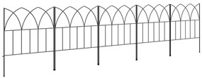 Cercas de Jardim 205x45,5 cm Conjunto de 5 Cercas Decorativas para Jar