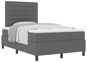 Cama Box Spring com Colchão Cinza Escuro Cama de Tecido