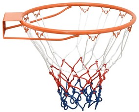 Cesto de basquetebol 39 cm aço laranja