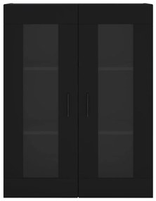 Armário alto 69,5x34x180 cm derivados de madeira preto