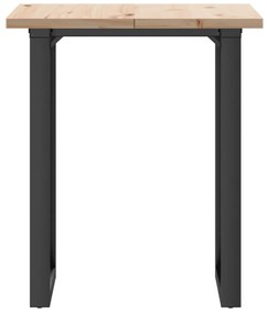 Mesa de jantar estrutura em O 60x60x75,5 cm pinho/aço