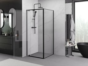 Mexen Exo-BR cabine de duche pivotante 100 x 100 cm, transparente, preta - 8181-100-100-70-00