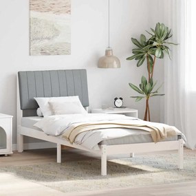 vidaXL Estrutura da Cama Branco 90 x 190 cm Madeira de Pinheiro Sólida