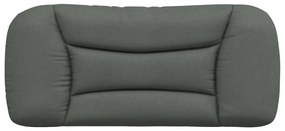 Almofadão de cabeceira 90 cm tecido cinzento-escuro