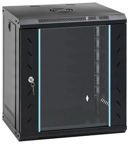 vidaXL Armário de Rede com armazenamento Preto 53 x 45 x 60 cm Aço