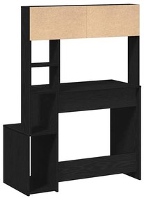 Secretária c/ prateleiras 100x45x140 cm derivados madeira preto