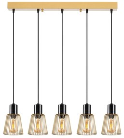 Candeeiro de Teto Kemtel – Ouro Brilhante – 85 x 16 x 115 cm