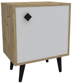 Mesa de Cabeceira Hastikoz – Carvalho Branco – 45x65x35 cm