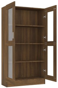 Vitrine 82,5x30,5x150 cm derivados de madeira carvalho castanho
