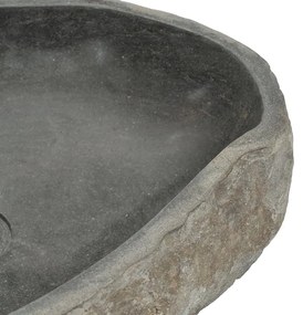 Lavatório Oval Nature em Pedra do Rio - 45-53 cm - Design Rústico