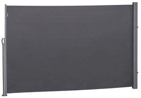Outsunny Toldo Lateral Retrátil para Terraço Pátio ou Jardim Toldo de Privacidade para Exterior Dobrável 300x160cm Cinza