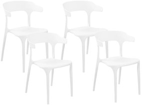 Conjunto de 4 cadeiras de jantar brancas GUBBIO Beliani