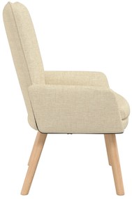 Poltrona Relaxante vidaXL em Tecido Creme