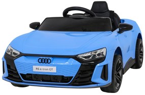 Carro elétrico para Crianças 12V 4x4 Audi RS E-Tron GT Rodas de EVA, Assento de couro Azul