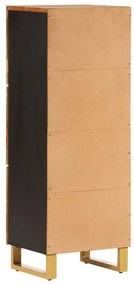 Aparador alto 40x33,5x110 cm mangueira maciça castanho e preto