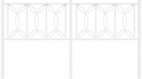 Cabeceira de cama 160 cm metal branco