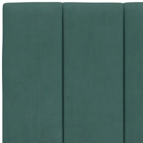 Estrutura de cama sem colchão 180x200 cm veludo verde-escuro