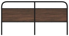 Cabeceira de cama 200cm derivados madeira/aço carvalho castanho