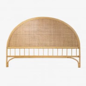 Cabeceira Para Cama De 150 Cm Em Rattan Yivisc Castanho Natural & 150 Cm - Sklum