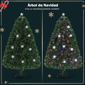 Árvore de Natal Altificial de 2,1 m com Iluminação LED Neve Abeto Decorativo Festa em Casa