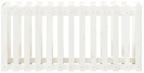 Canteiro elevado c/design cerca 150x50x70 pinho maciço branco