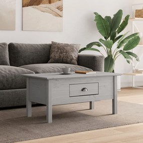 Mesa de centro BODO 100x55x46 cm madeira pinho maciça cinzento