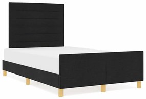 estrutura de cama vidaXL preta 120x190 cm em tecido