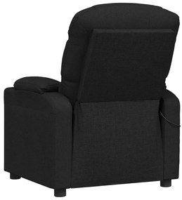 Poltrona de massagens reclinável tecido preto