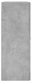Armário de parede 69,5x34x90 cm cinzento cimento