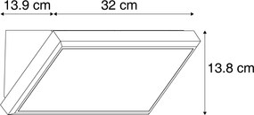 Candeeiro de parede exterior moderno cinzento escuro com LED IP65 e sensor de movimento - Marek