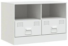 Móveis de TV 2 pcs 67x39x44 cm aço branco