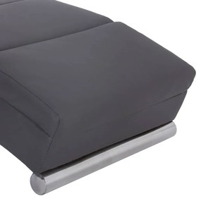 Chaise longue de massagens couro artificial cinzento