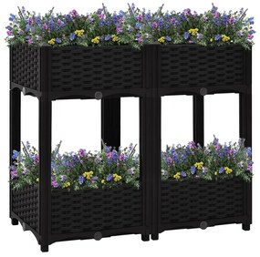vidaXL Canteiro elevado 80x40x71 cm polipropileno
