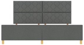 Cama vidaXL Cinza Escuro 200x200 cm Tecido