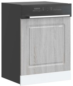 vidaXL Painel máquina lavar louça Kalmar 60x1,5x67 cm cinzento sonoma