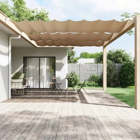 Toldo vertical 250x420 cm tecido oxford cinza-acastanhado